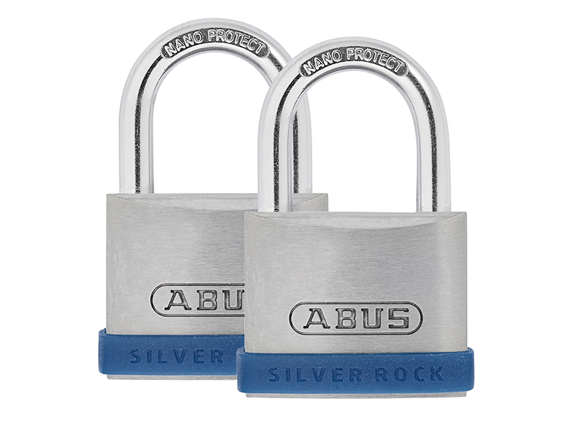 40mm Silver Rock(TM) 5 Padlock Twin Pack