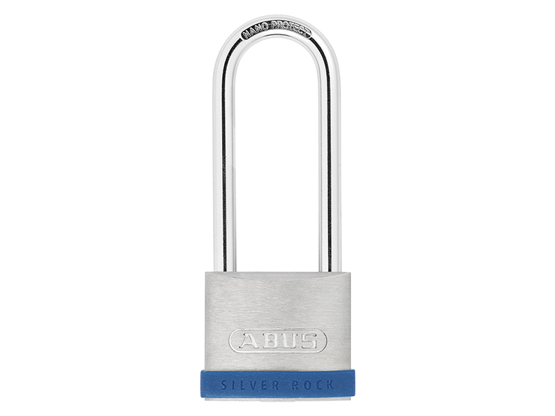 50mm Silver Rock(TM) 5 Padlock Long Shackle 80mm