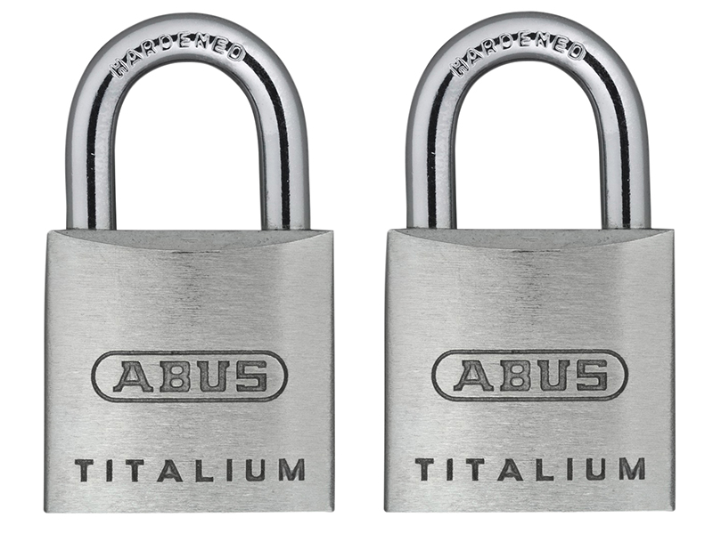 64TI/20mm TITALIUM(TM) Padlock Carded Twin Pack