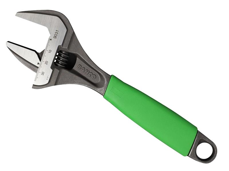 9031 ERGO(TM) Extra Wide Jaw Adjustable Wrench Phosphate Green 218mm