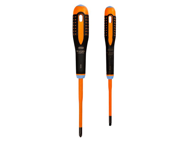 BE-9890SL ERGO(TM) Slim VDE Insulated Screwdriver Set, 2 Piece