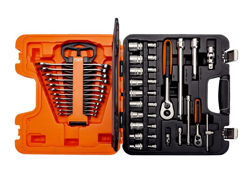 S410 1/4in & 1/2in Drive Socket & Spanner Set, 41 Piece