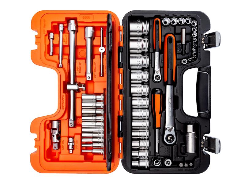 S560 1/4 & 1/2in Drive Socket Set, 56 Piece