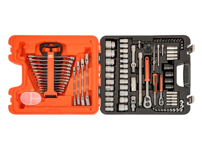 S87+7 1/4 & 1/2in Drive Socket & Spanner Set, 94 Piece