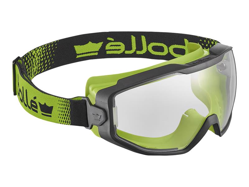 Spectrum Platinum Clear Sealed Safety Googles, Black/Green