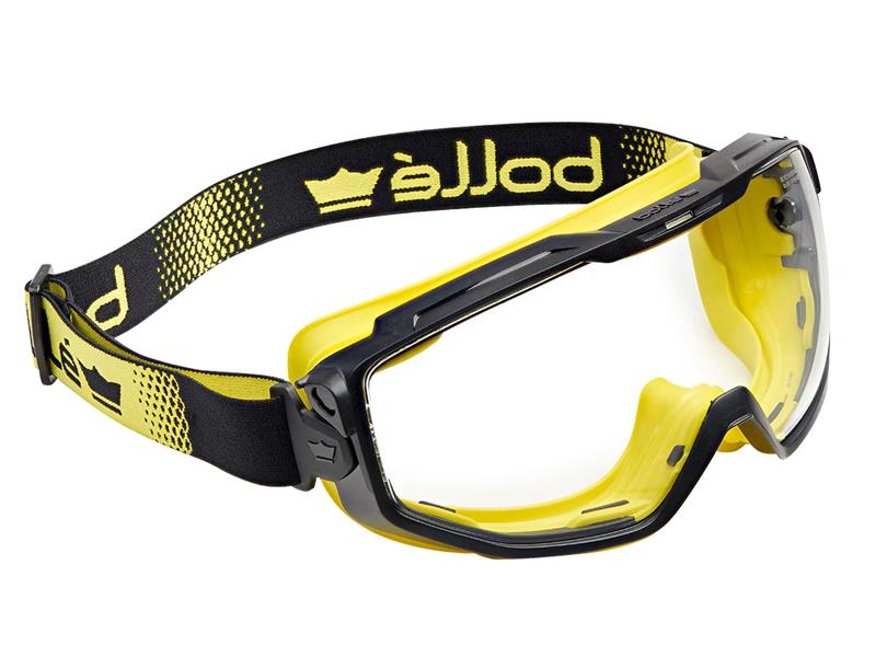 Yellow Vented Universal Goggles - Platinum Clear