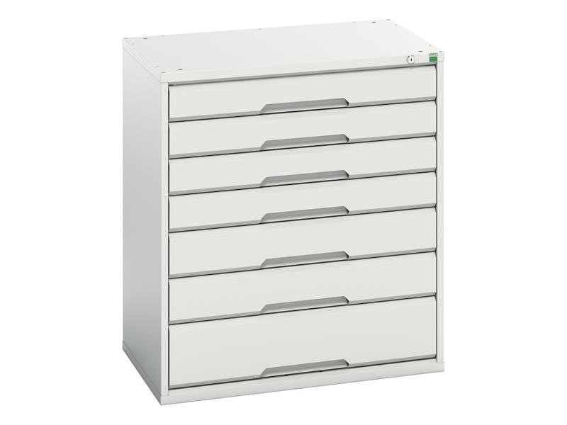 Verso 7 Drawer Cabinet 800 x 900mm Light Grey