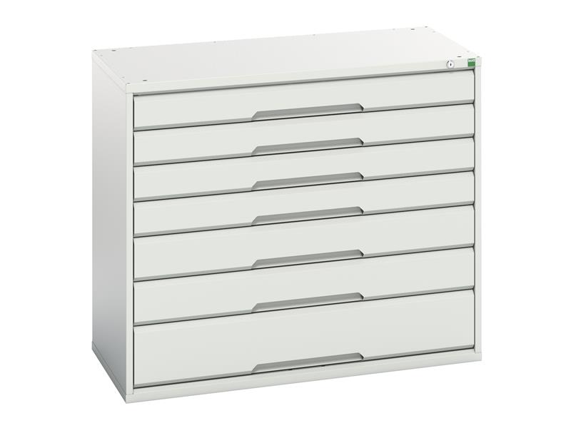 Verso 7 Drawer Cabinet 1050 x 900mm Light Grey