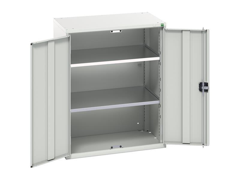 Verso 2 Shelf Cupboard 800mm Light Grey