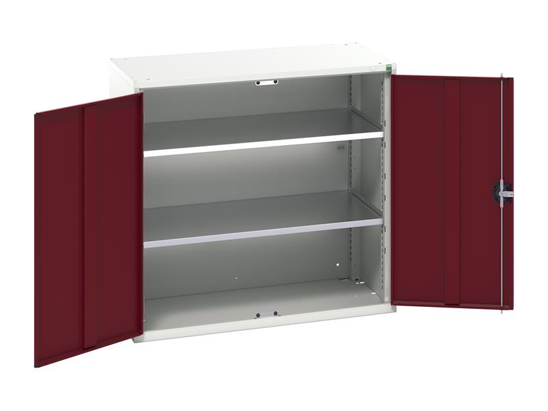 Verso 2 Shelf Cupboard 1050mm Crimson Red