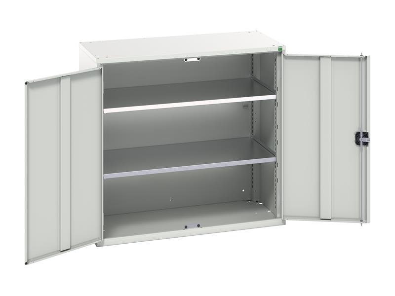 Verso 2 Shelf Cupboard 1050mm Light Grey