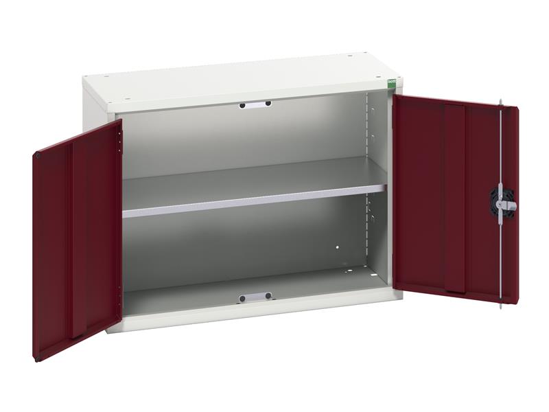 Verso Economy Wall Cupboard 1 Shelf 800mm Crimson Red
