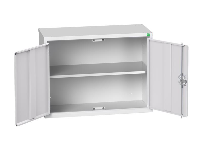 Verso Economy Wall Cupboard 1 Shelf 800mm Light Grey