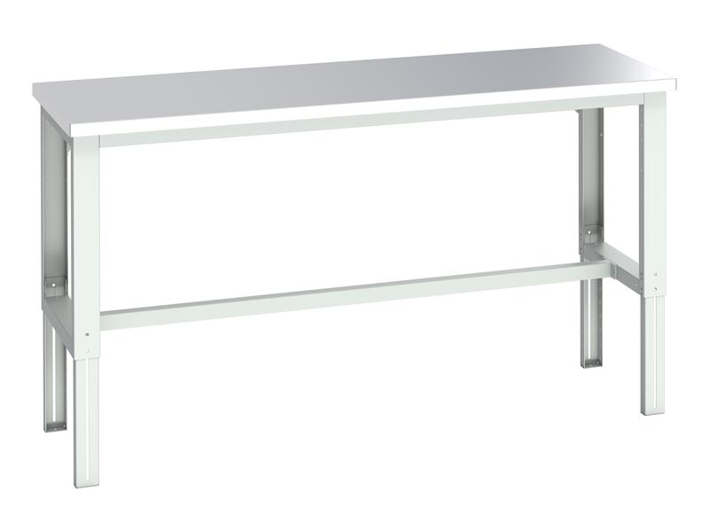 Cubio Adjustable Bench, Stainless Steel Clad Top 2000 x 750mm