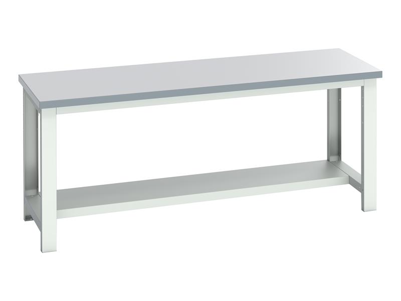Cubio Bench with Half Shelf, ESD Laminate Clad Top 2000 x 750mm
