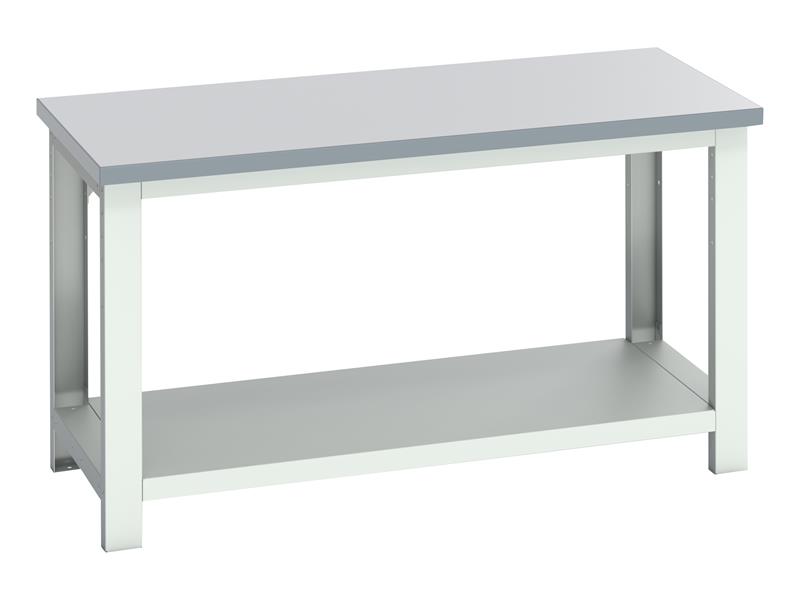 Cubio Bench with Shelf, Laminate Top 1500 x 750mm