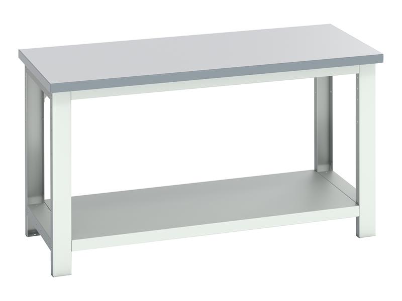 Cubio Bench with Shelf, ESD Laminate Top 1500 x 750mm