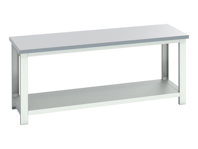 Cubio Bench with Shelf, ESD Laminate Top 2000 x 750mm