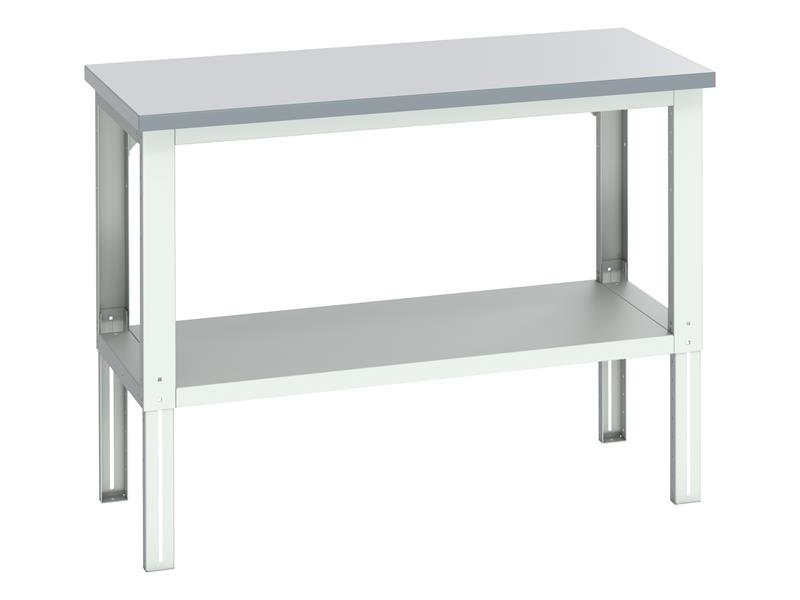 Cubio Adjustable Bench with Shelf, ESD Laminate Top 1500 x 750mm