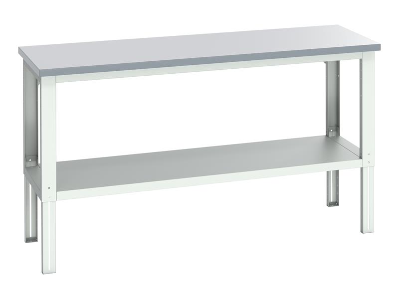 Cubio Adjustable Bench with Shelf, ESD Laminate Top 2000 x 750mm