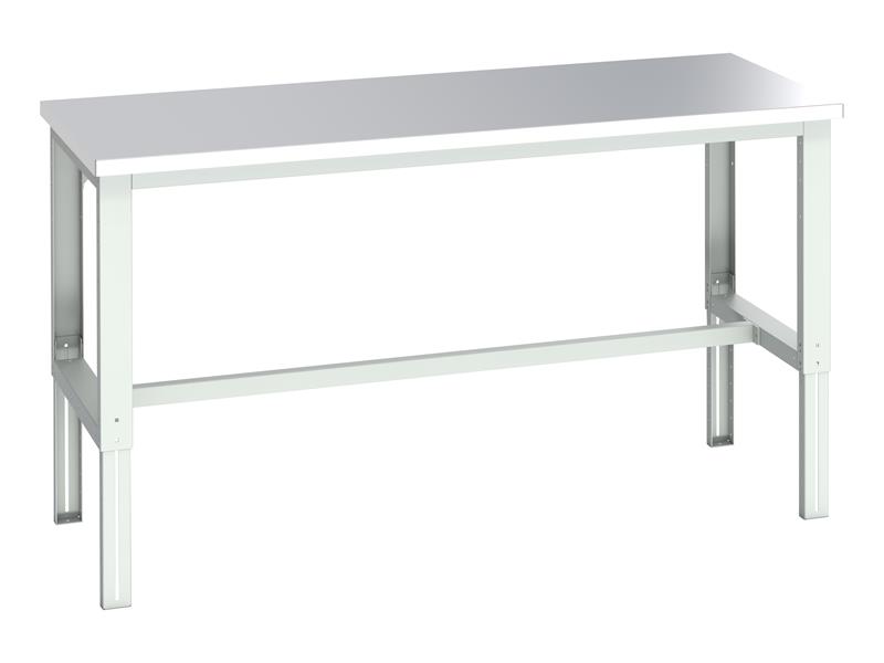 Cubio Adjustable Bench, Stainless Steel Clad Top 2000 x 900mm