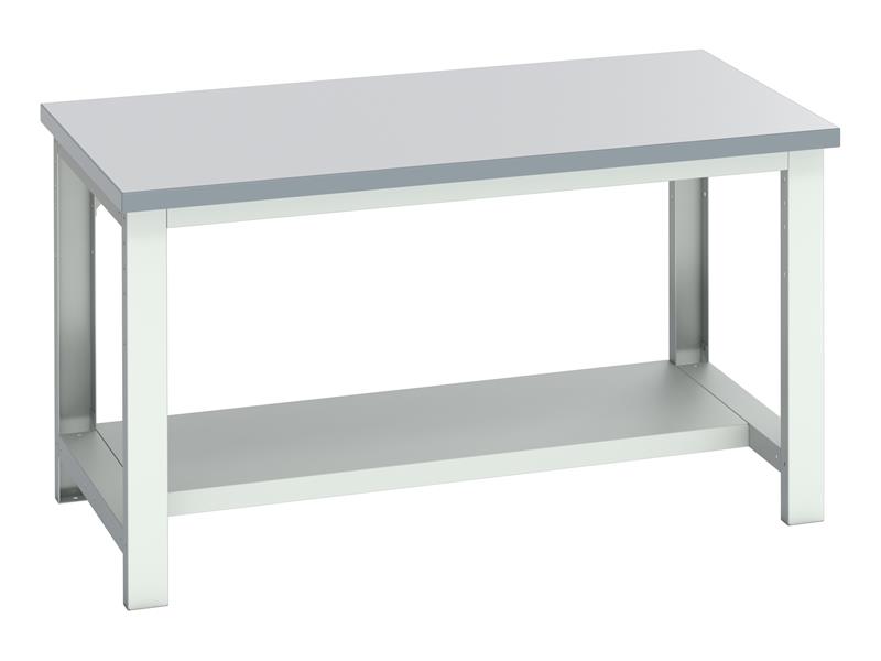 Cubio Bench with Half Shelf, ESD Laminate Top 1500 x 900mm