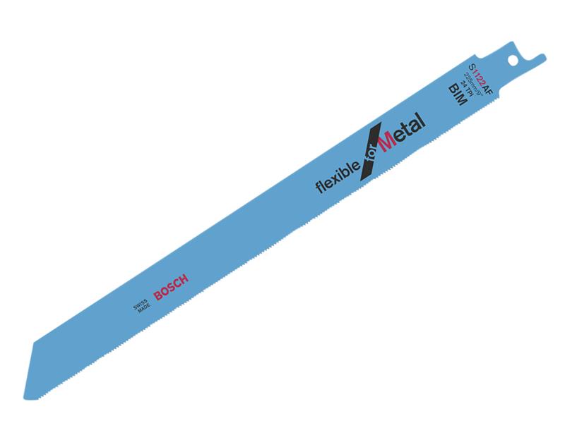 S 1122 AF Flexible for Metal Reciprocating Saw Blade 225mm 24 TPI Pack of 5