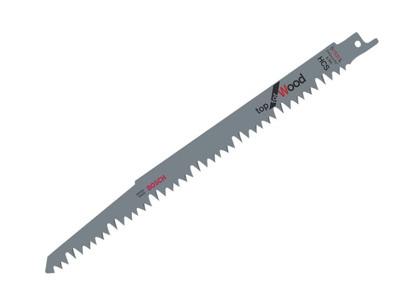 S 1531 L Top for Wood Reciprocating Saw Blade 240mm 5 TPI Pack of 100