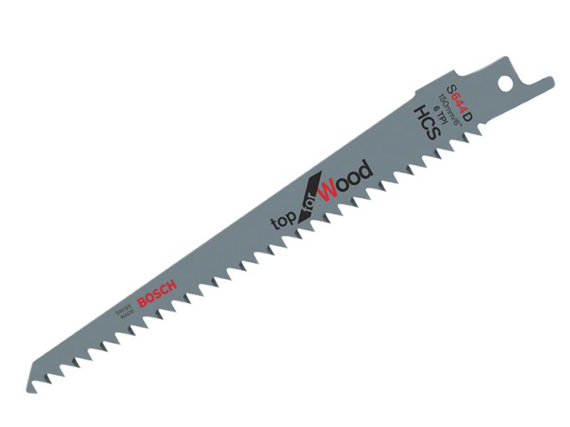 S 644 D Top for Wood Reciprocating Saw Blade 150mm 6 TPI Pack of 5