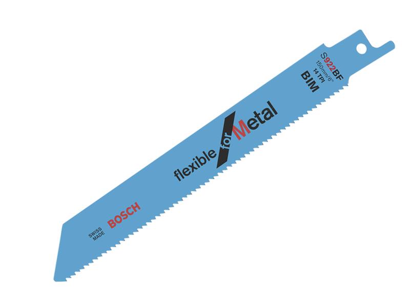S 922 BF Flexible for Metal Reciprocating Saw Blade 150mm 14 TPI Pack of 100