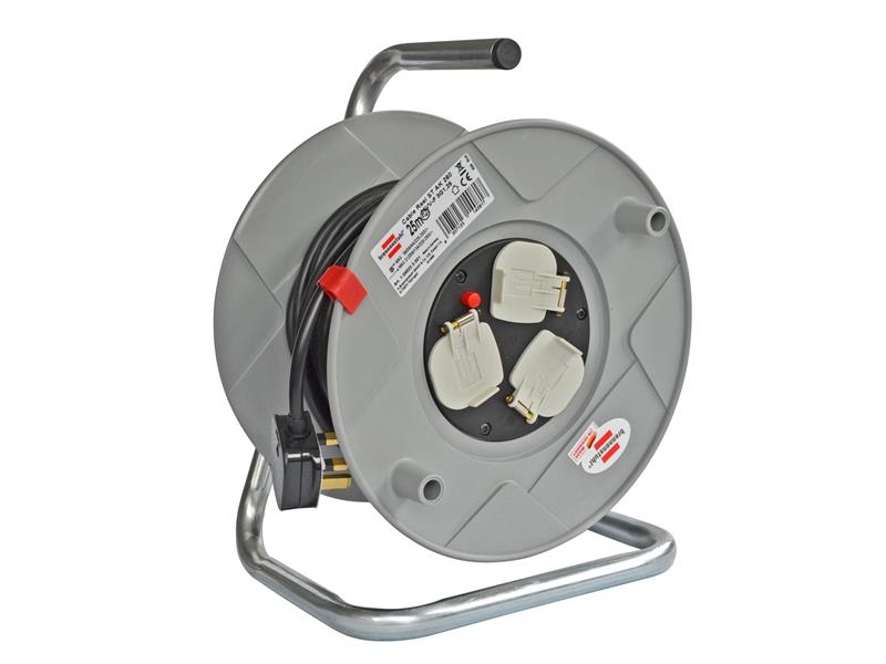 AK 260 Cable Reel 240V 13A 3-Socket 25m
