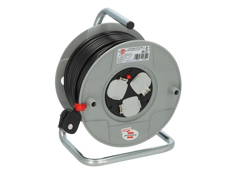 AK 260 Cable Reel 240V 13A 3-Socket 50m
