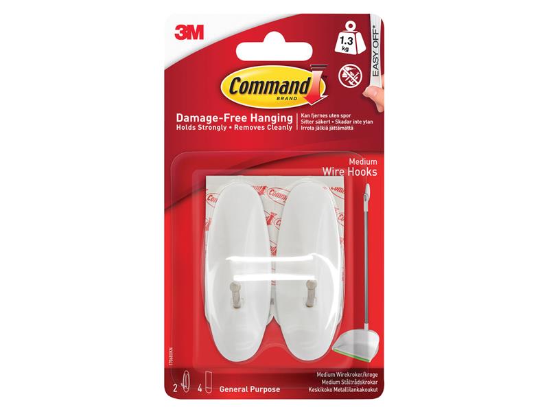 Medium Wire Hooks (Pack 2)