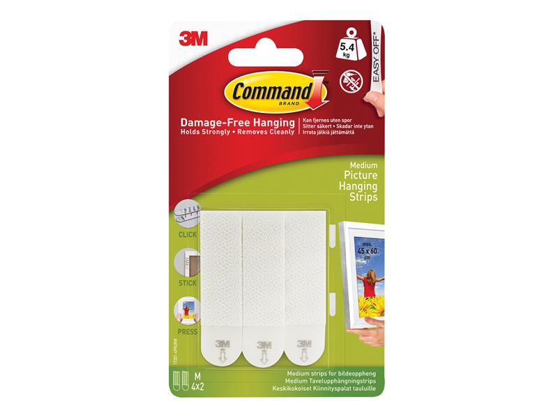 Picture Hanging Strips, Medium (Pack 4)