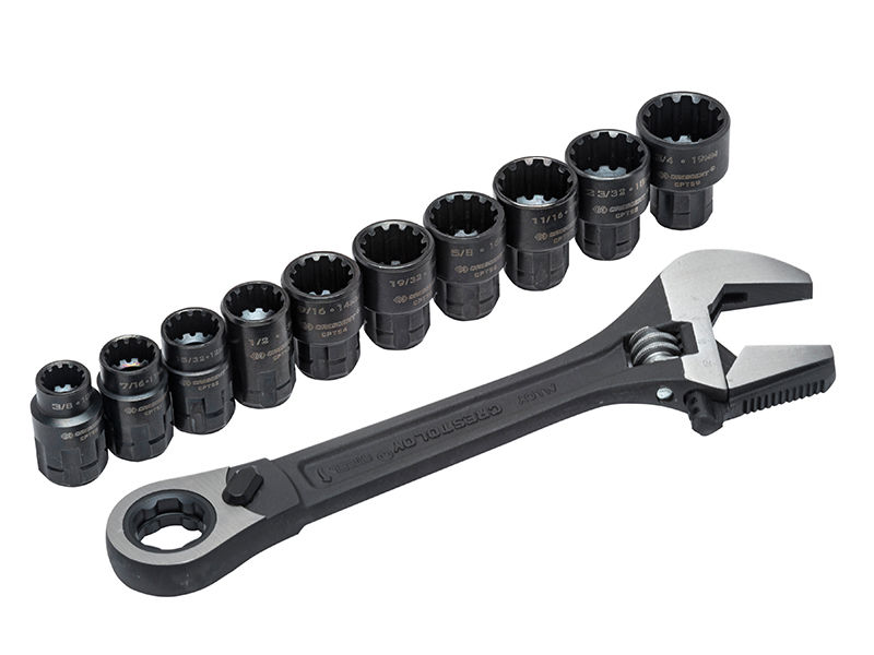 X6(TM) Pass-Thru(TM) Adjustable Wrench Set, 11 Piece