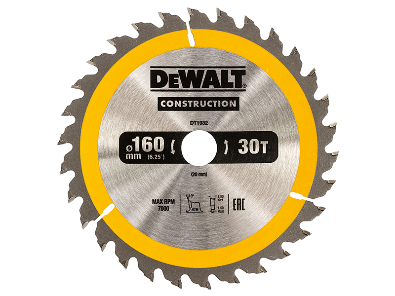 Portable Construction Circular Saw Blade 160 x 20mm x 30T