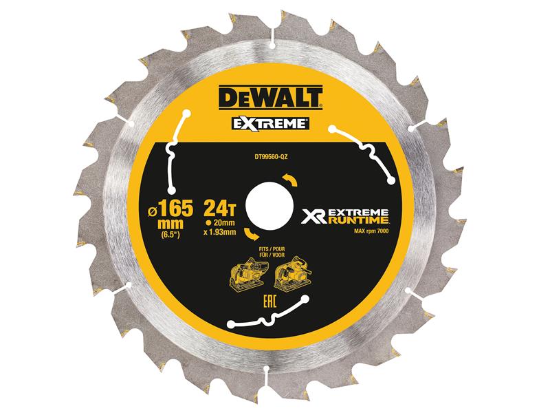 XR FlexVolt Plunge Saw Blade 165 x 20mm x 24T