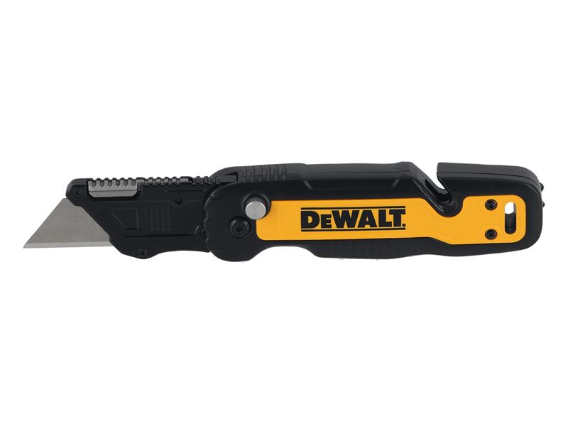 Push and Flip Folding Utility Knife with Storage