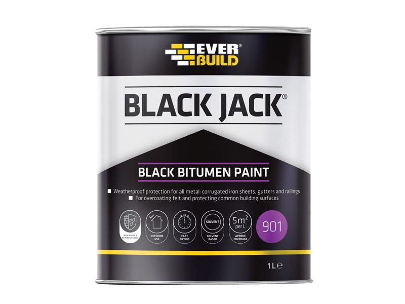 Black Jack(R) 901 Black Bitumen Paint 1 litre