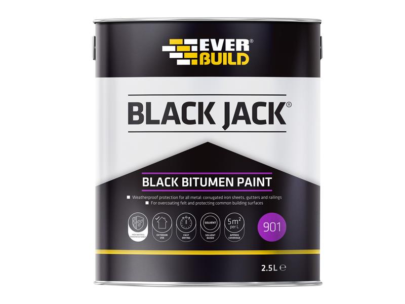 Black Jack(R) 901 Black Bitumen Paint 2.5 litre