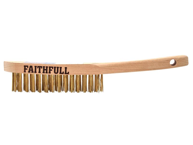 Brass Scratch Brush, Three Row
