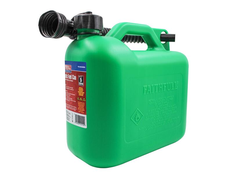Plastic Fuel Can Green 5 litre