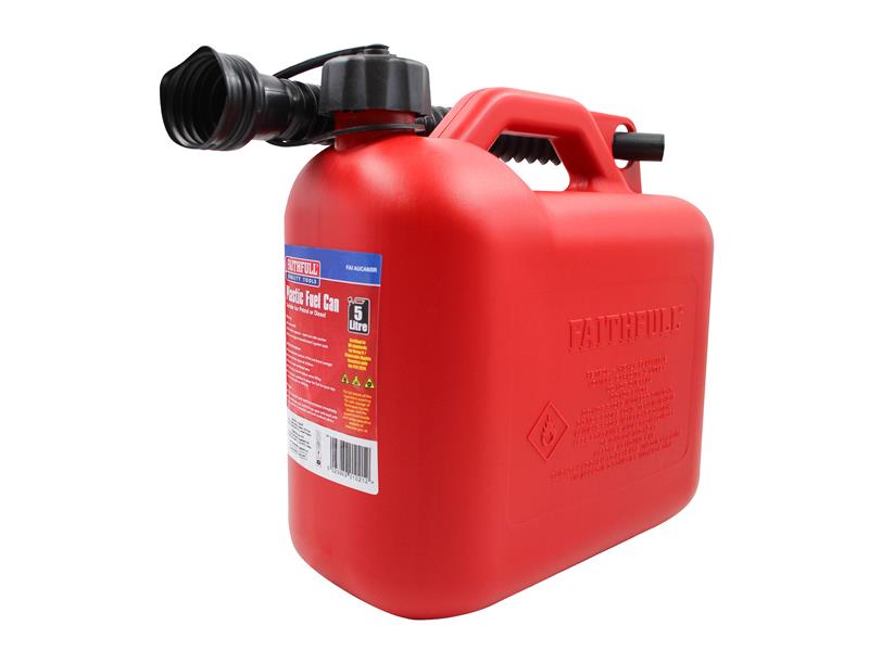 Plastic Fuel Can Red 5 litre