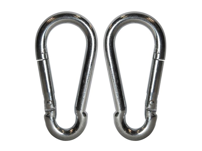 Fire Brigade Snap Hook 8mm Zinc Plated (Pack 2)