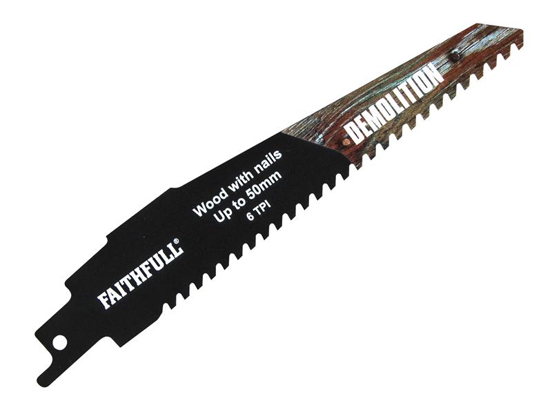 S940HM Demolition Carbide Sabre Saw Blade 152mm x 6 TPI