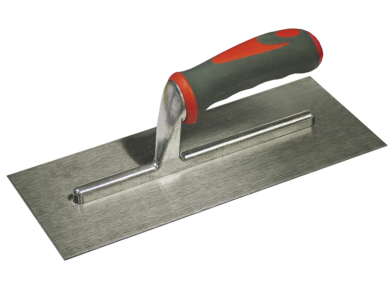 Plasterer's Finishing Trowel Stainless Steel Soft Grip Handle 11 x 4.3/4in