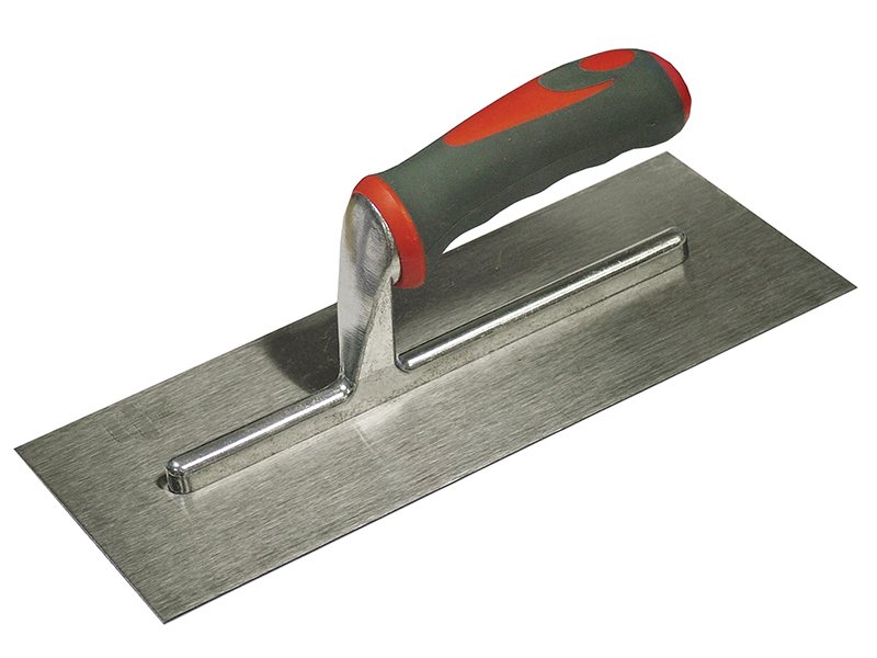 Plasterer's Finishing Trowel Stainless Steel Soft Grip Handle 13 x 5in