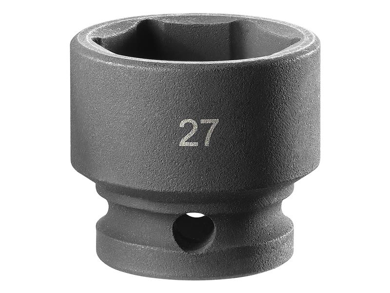 6-Point Stubby Impact Socket 1/2in Drive 27mm