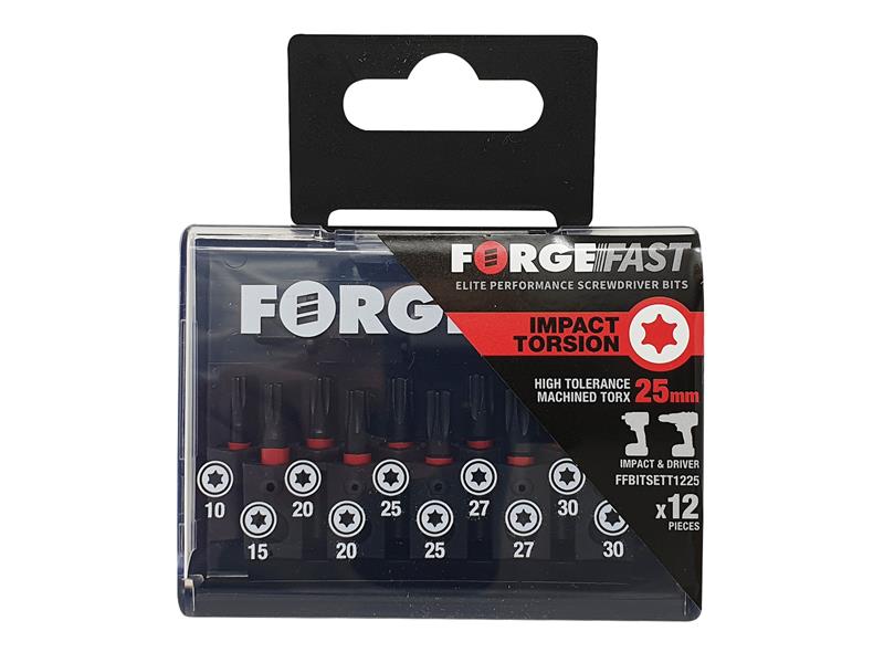 ForgeFast TORX(R) Compatible Impact Bit Set, 12 Piece