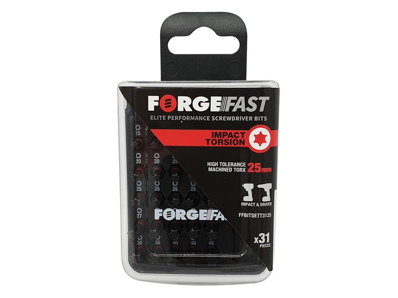 ForgeFast TORX(R) Compatible Impact Bit Set, 31 Piece